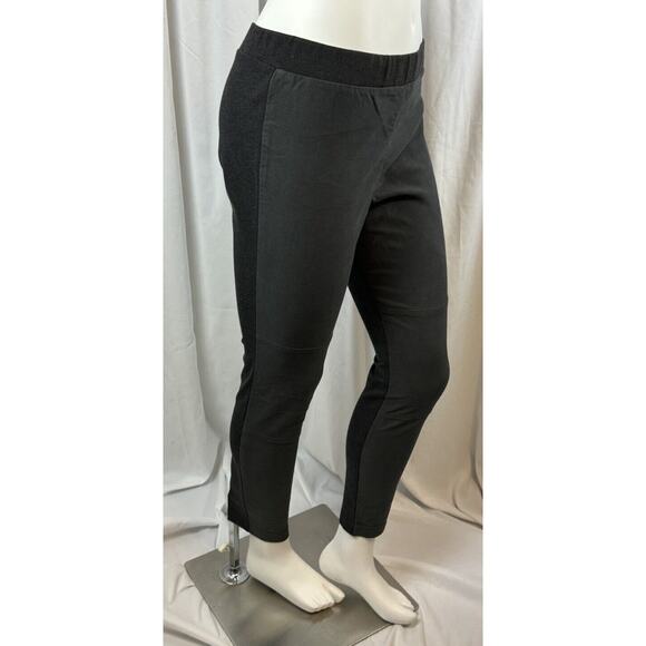 Lou & Grey Two-Toned Stretch Leggings Gray Heather Gray L athleisure 65-32 - Picture 1 of 16